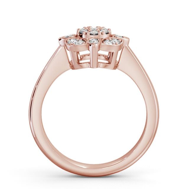 Cluster Round Diamond 0.20ct Ring 18K Rose Gold - Burleigh CL9_RG_UP