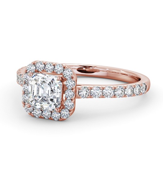  Halo Asscher Diamond Engagement Ring 18K Rose Gold - Azura ENAS11_RG_THUMB2 