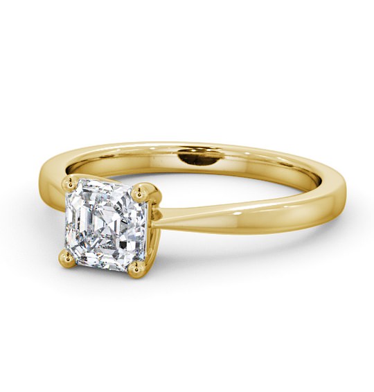  Asscher Diamond Engagement Ring 18K Yellow Gold Solitaire - Aydon ENAS14_YG_THUMB2 