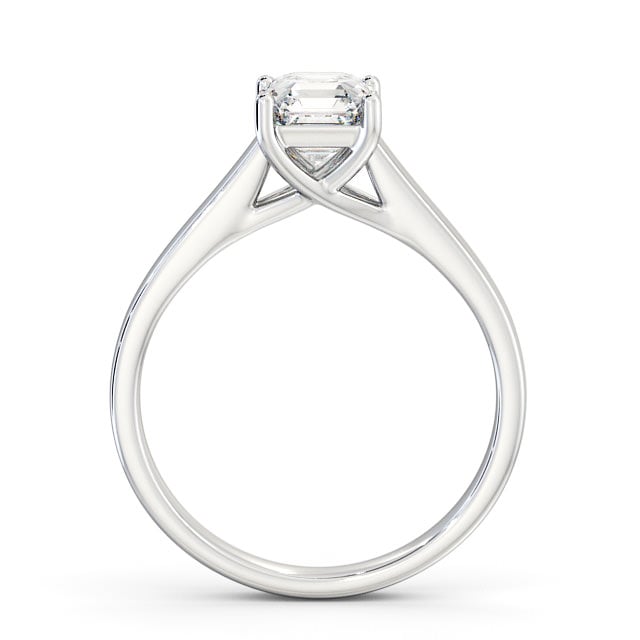 Asscher Diamond Engagement Ring Palladium Solitaire - Whittle ENAS15_WG_UP