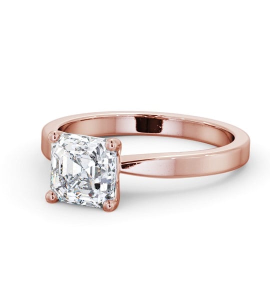  Asscher Diamond Engagement Ring 18K Rose Gold Solitaire - Saleby ENAS19_RG_THUMB2 