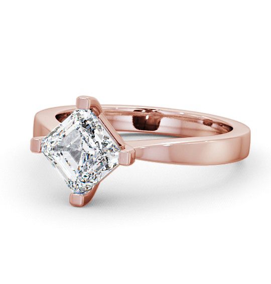  Asscher Diamond Engagement Ring 18K Rose Gold Solitaire - Aston ENAS1_RG_THUMB2 
