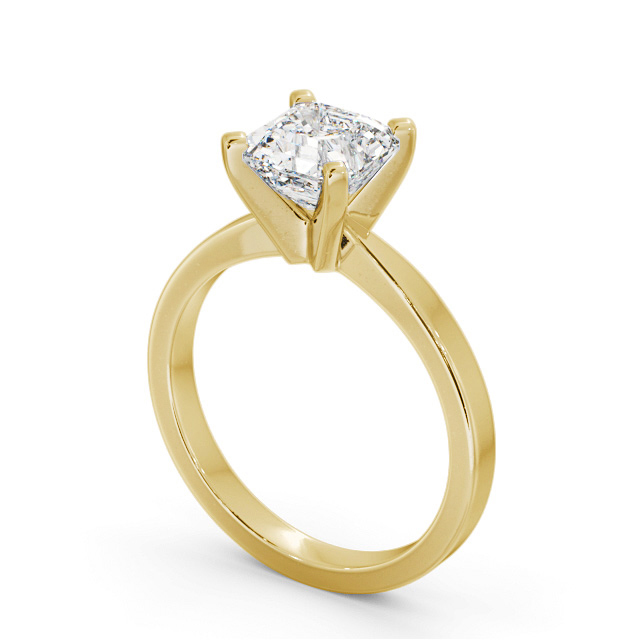 Asscher Diamond Engagement Ring 9K Yellow Gold Solitaire - Mylene ENAS20_YG_SIDE