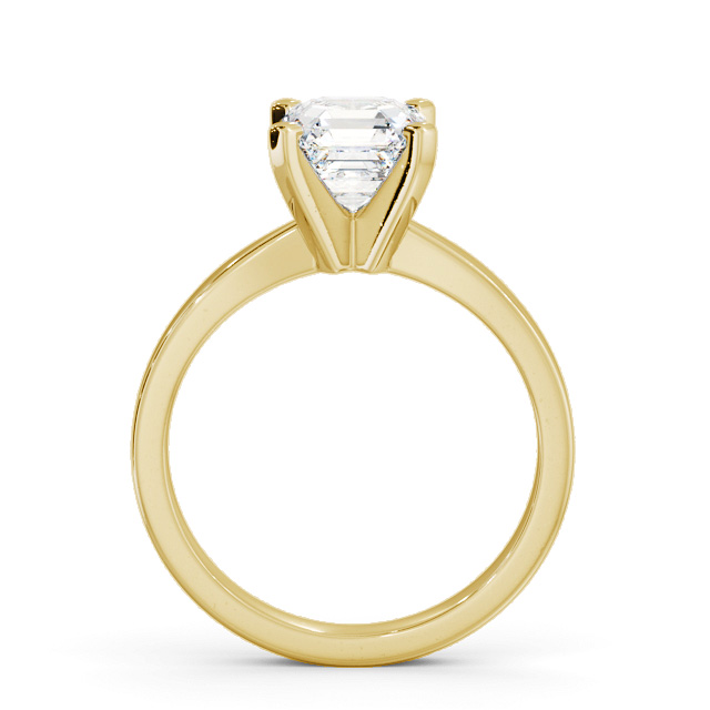 Asscher Diamond Engagement Ring 9K Yellow Gold Solitaire - Mylene ENAS20_YG_UP
