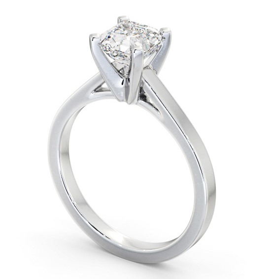  Asscher Diamond Engagement Ring 18K White Gold Solitaire - Lucresa ENAS21_WG_THUMB1 