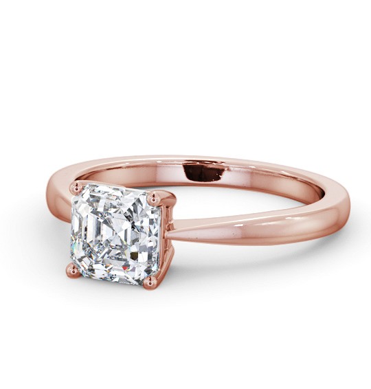  Asscher Diamond Engagement Ring 18K Rose Gold Solitaire - Abthorpe ENAS25_RG_THUMB2 