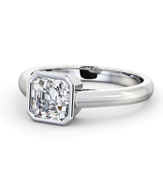  Asscher Diamond Engagement Ring Palladium Solitaire - Raphaelle ENAS26_WG_THUMB2 