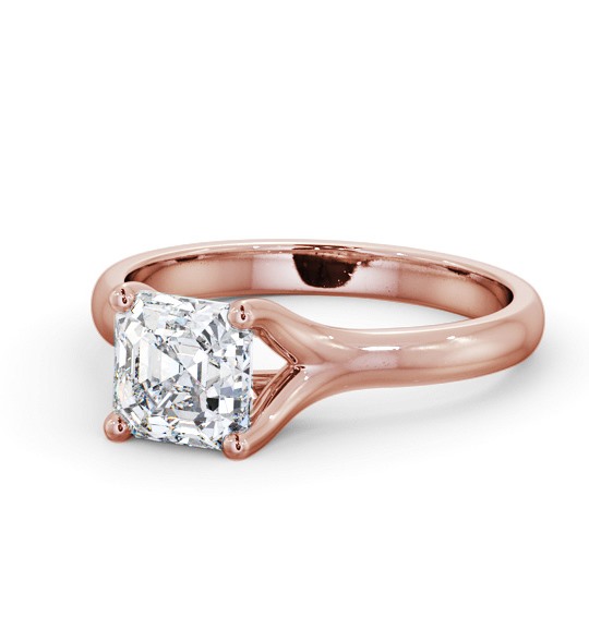  Asscher Diamond Engagement Ring 18K Rose Gold Solitaire - Seoul ENAS29_RG_THUMB2 