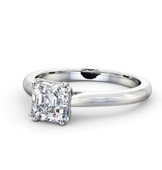  Asscher Diamond Engagement Ring 18K White Gold Solitaire - Belise ENAS33_WG_THUMB2 