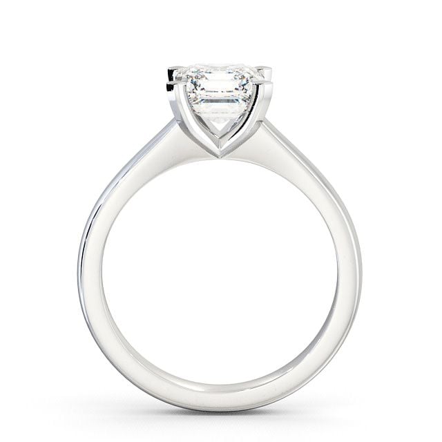Asscher Diamond Engagement Ring 18K White Gold Solitaire - Dawley ENAS3_WG_UP