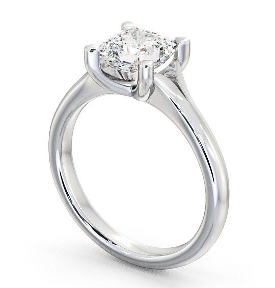 Asscher Diamond Engagement Ring 9K White Gold Solitaire - Rivar ENAS4_WG_THUMB1