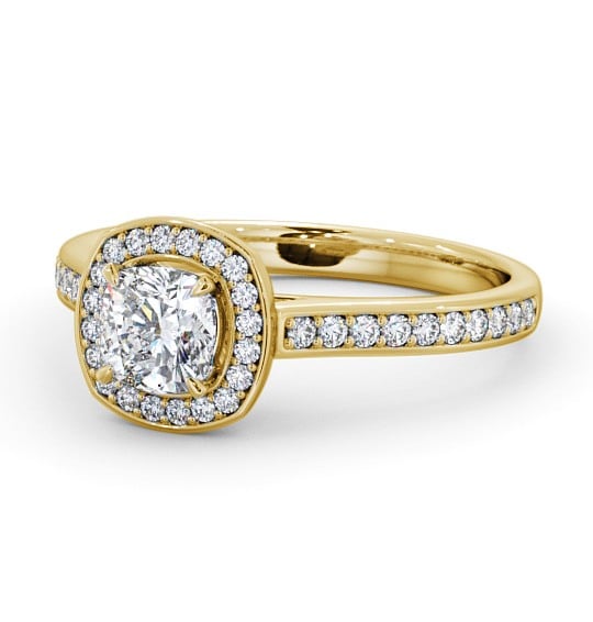  Halo Cushion Diamond Engagement Ring 9K Yellow Gold - Batilly ENCU10_YG_THUMB2 