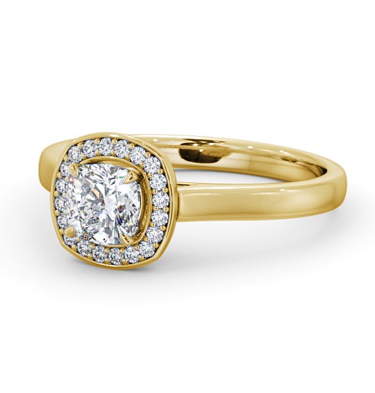  Halo Cushion Diamond Engagement Ring 9K Yellow Gold - Patricia ENCU13_YG_THUMB2 