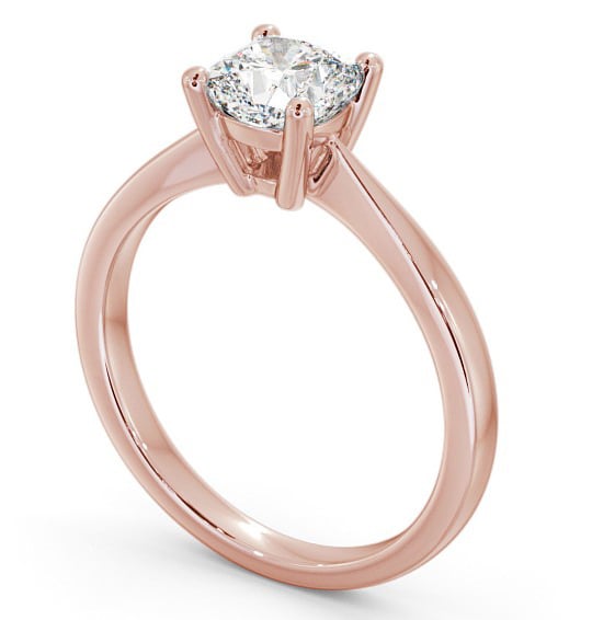 Cushion Diamond Engagement Ring 18K Rose Gold Solitaire - Naples ENCU14_RG_THUMB1