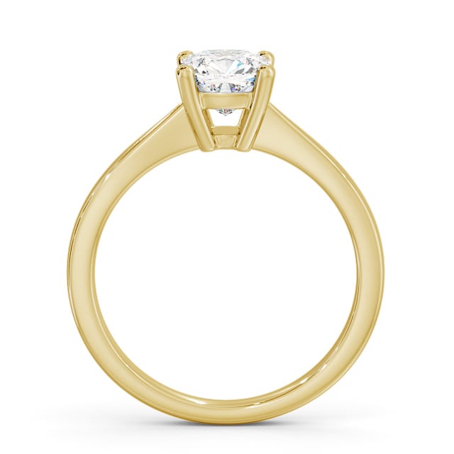 Cushion Diamond Engagement Ring 9K Yellow Gold Solitaire - Naples ENCU14_YG_UP