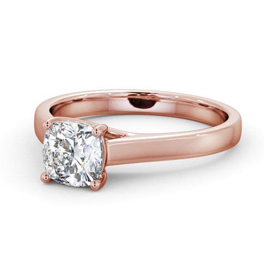  Cushion Diamond Engagement Ring 9K Rose Gold Solitaire - Sabella ENCU15_RG_THUMB2 