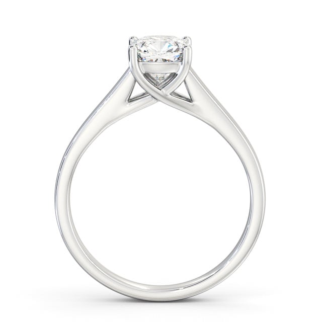 Cushion Diamond Engagement Ring 18K White Gold Solitaire - Sabella ENCU15_WG_UP