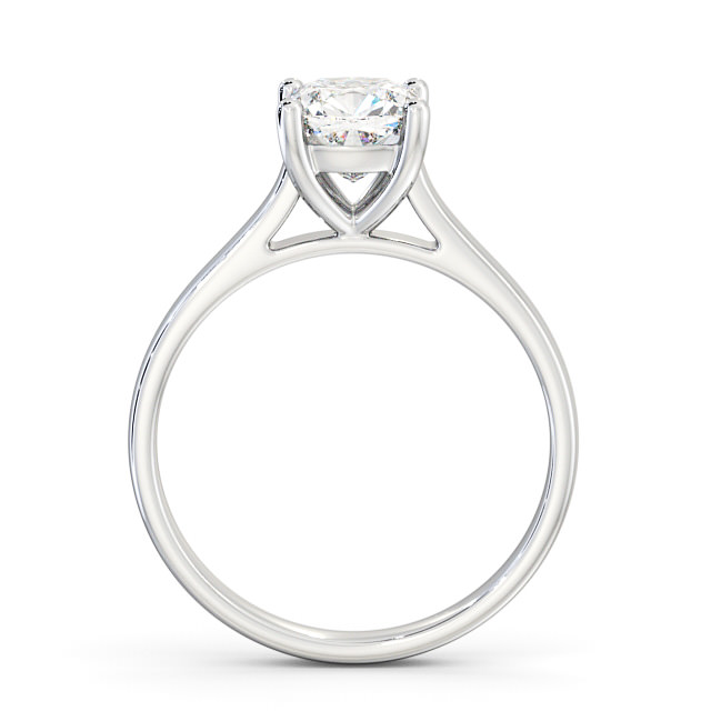 Cushion Diamond Engagement Ring 18K White Gold Solitaire - Lavrean ENCU16_WG_UP