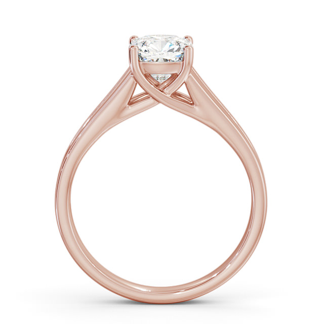 Cushion Diamond Engagement Ring 18K Rose Gold Solitaire - Kildary ENCU17_RG_UP