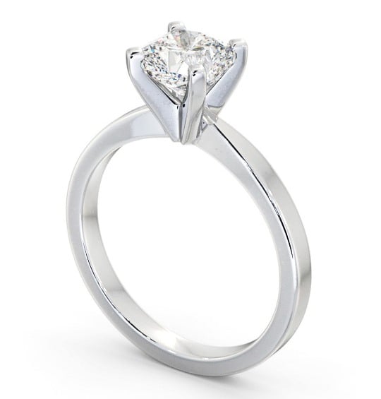 Cushion Diamond Engagement Ring 18K White Gold Solitaire - Dillington ENCU22_WG_THUMB1