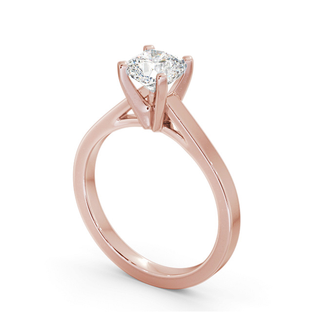 Cushion Diamond Engagement Ring 9K Rose Gold Solitaire - Illington ENCU23_RG_SIDE