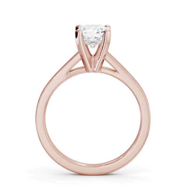 Cushion Diamond Engagement Ring 9K Rose Gold Solitaire - Illington ENCU23_RG_UP