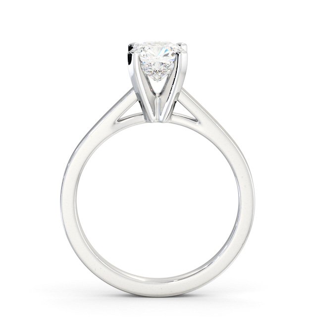 Cushion Diamond Engagement Ring 18K White Gold Solitaire - Illington ENCU23_WG_UP