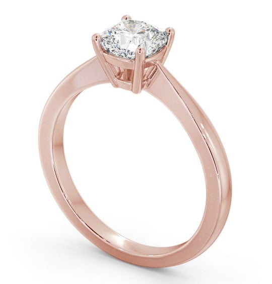 Cushion Diamond Engagement Ring 9K Rose Gold Solitaire - Elsdon ENCU27_RG_THUMB1