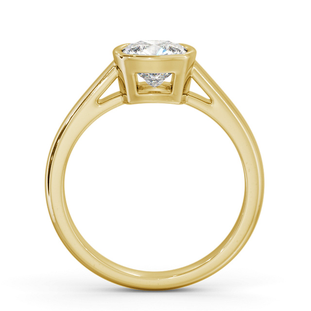 Cushion Diamond Engagement Ring 9K Yellow Gold Solitaire - Gleaston ENCU28_YG_UP