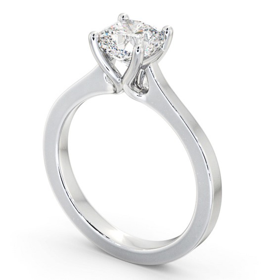 Cushion Diamond Engagement Ring 18K White Gold Solitaire - Brumby ENCU30_WG_THUMB1