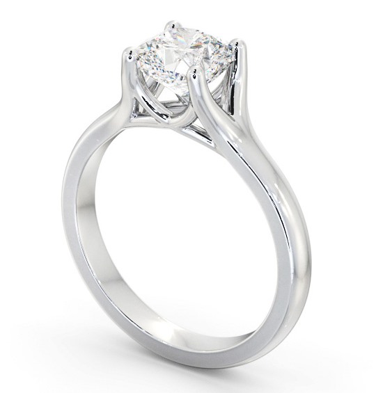 Cushion Diamond Engagement Ring 18K White Gold Solitaire - Gonila ENCU31_WG_THUMB1