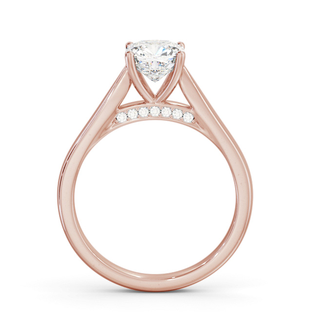 Cushion Diamond Engagement Ring 9K Rose Gold Solitaire - Fiorenza ENCU33_RG_UP