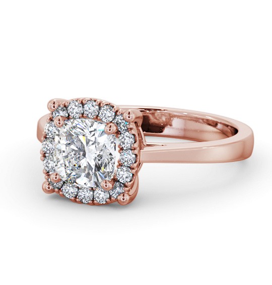  Halo Cushion Diamond Engagement Ring 18K Rose Gold - Fernanda ENCU37_RG_THUMB2 