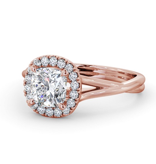  Halo Cushion Diamond Engagement Ring 9K Rose Gold - Nydia ENCU38_RG_THUMB2 