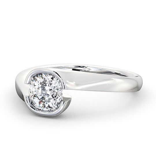  Cushion Diamond Engagement Ring 18K White Gold Solitaire - Glencoe ENCU3_WG_THUMB2 