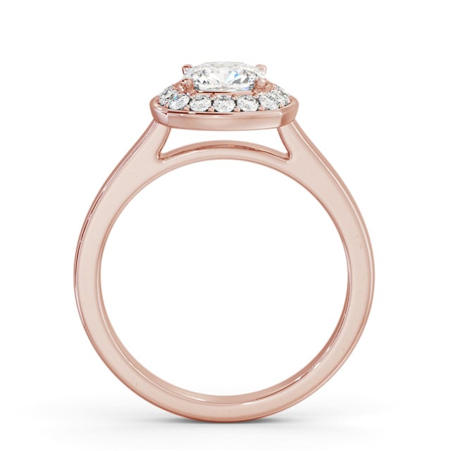 Halo Cushion Diamond Engagement Ring 9K Rose Gold - Resoline ENCU40_RG_UP