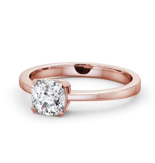  Cushion Diamond Engagement Ring 9K Rose Gold Solitaire - Claudy ENCU4_RG_THUMB2 