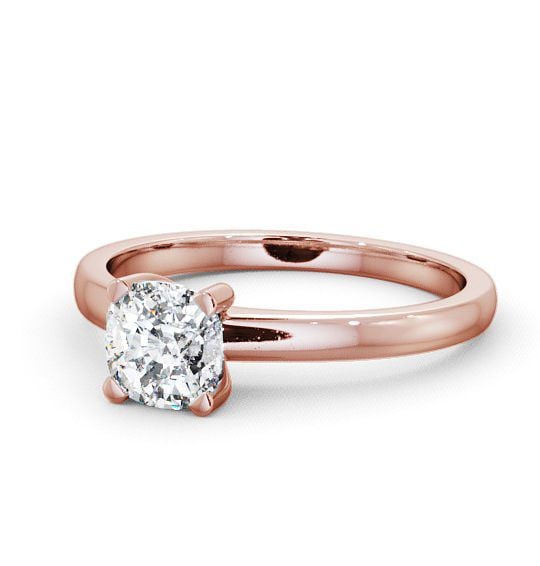  Cushion Diamond Engagement Ring 9K Rose Gold Solitaire - Treal ENCU6_RG_THUMB2 