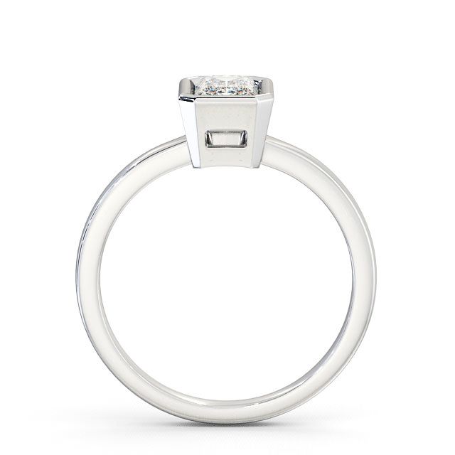 Emerald Diamond Engagement Ring Palladium Solitaire - Meare ENEM15_WG_UP