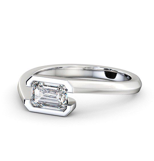  Emerald Diamond Engagement Ring 18K White Gold Solitaire - Tarraby ENEM17_WG_THUMB2 