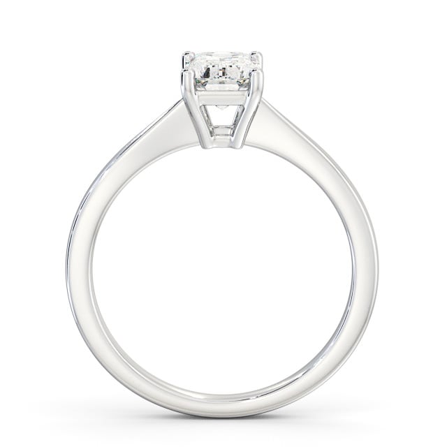 Emerald Diamond Engagement Ring Platinum Solitaire - Marilena ENEM25_WG_UP