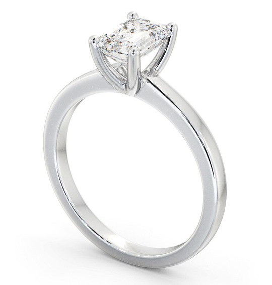 Emerald Diamond Engagement Ring 18K White Gold Solitaire - Bugill ENEM29_WG_THUMB1