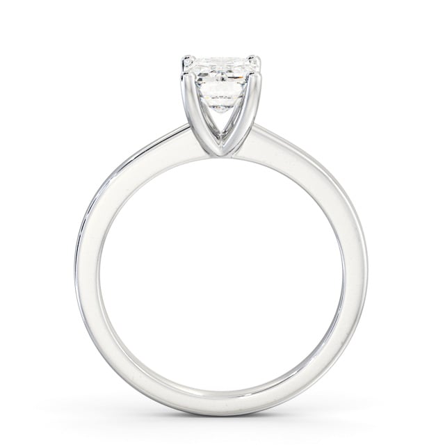 Emerald Diamond Engagement Ring Palladium Solitaire - Bugill ENEM29_WG_UP