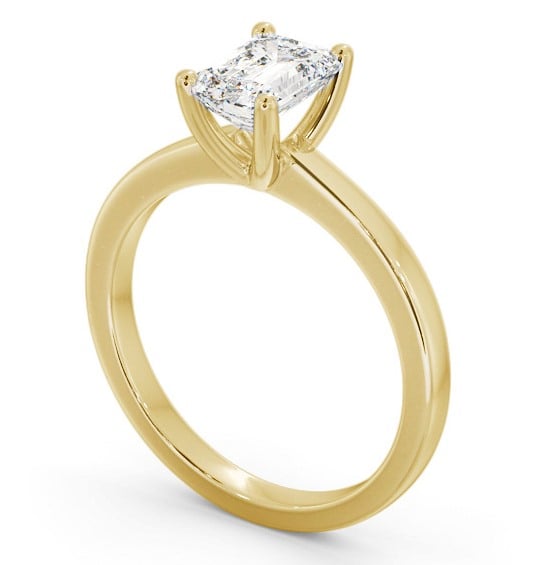 Emerald Diamond Engagement Ring 18K Yellow Gold Solitaire - Bugill ENEM29_YG_THUMB1