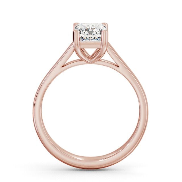 Emerald Diamond Engagement Ring 9K Rose Gold Solitaire - Braidley ENEM5_RG_UP