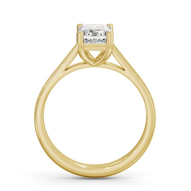 Emerald Diamond Engagement Ring 18K Yellow Gold Solitaire - Braidley ENEM5_YG_UP