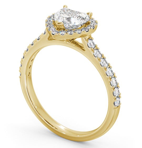  Halo Heart Diamond Engagement Ring 9K Yellow Gold - Penelope ENHE10_YG_THUMB1 