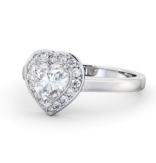  Halo Heart Diamond Engagement Ring 18K White Gold - Gorsey ENHE18_WG_THUMB2 