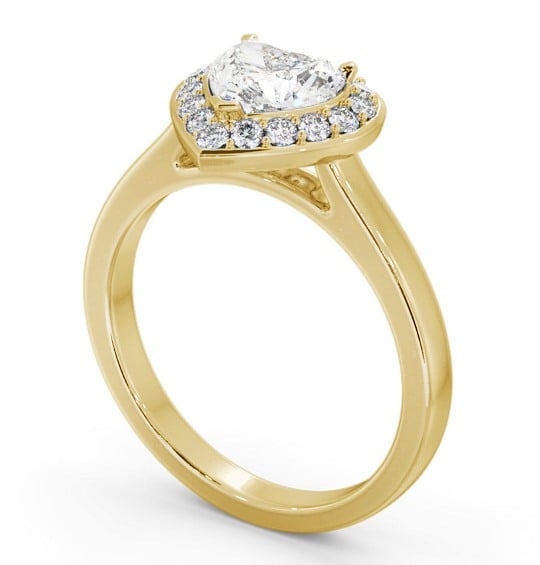  Halo Heart Diamond Engagement Ring 9K Yellow Gold - Gorsey ENHE18_YG_THUMB1 