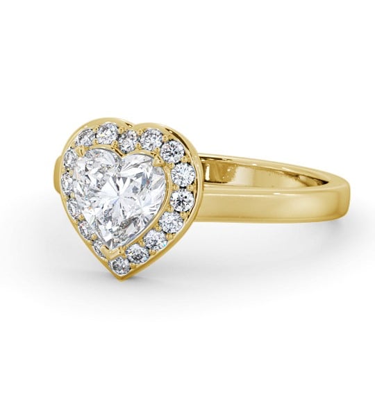  Halo Heart Diamond Engagement Ring 18K Yellow Gold - Gorsey ENHE18_YG_THUMB2 